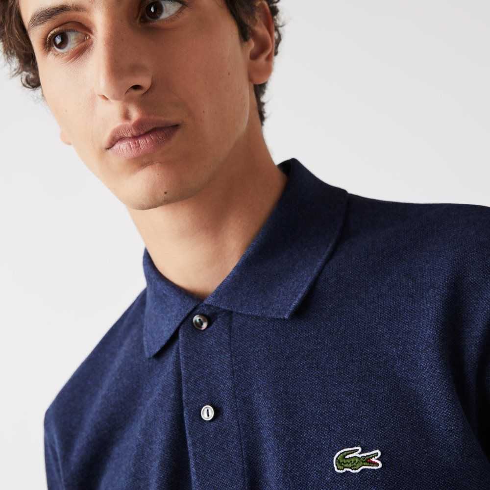 Lacoste Original L.12.12 Heathered Petit Pique Algodon Azules | 6750-KZVJQ