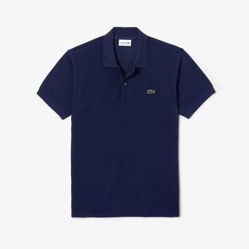 Lacoste Original L.12.12 Heathered Petit Pique Algodon Azules | 6750-KZVJQ