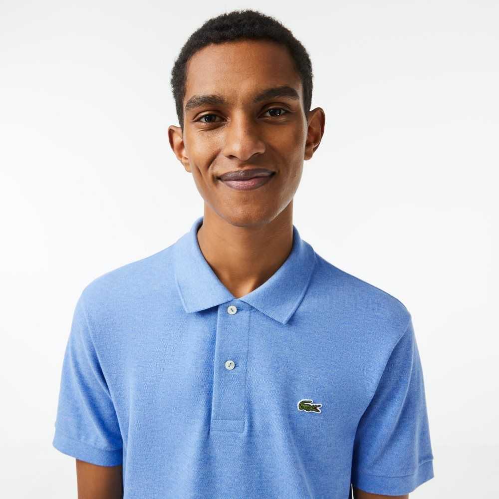 Lacoste Original L.12.12 Heathered Petit Pique Algodon Azules | 7480-HSQRF