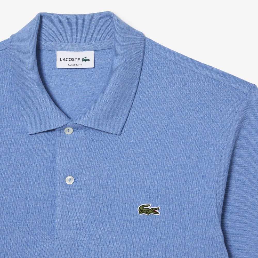 Lacoste Original L.12.12 Heathered Petit Pique Algodon Azules | 7480-HSQRF