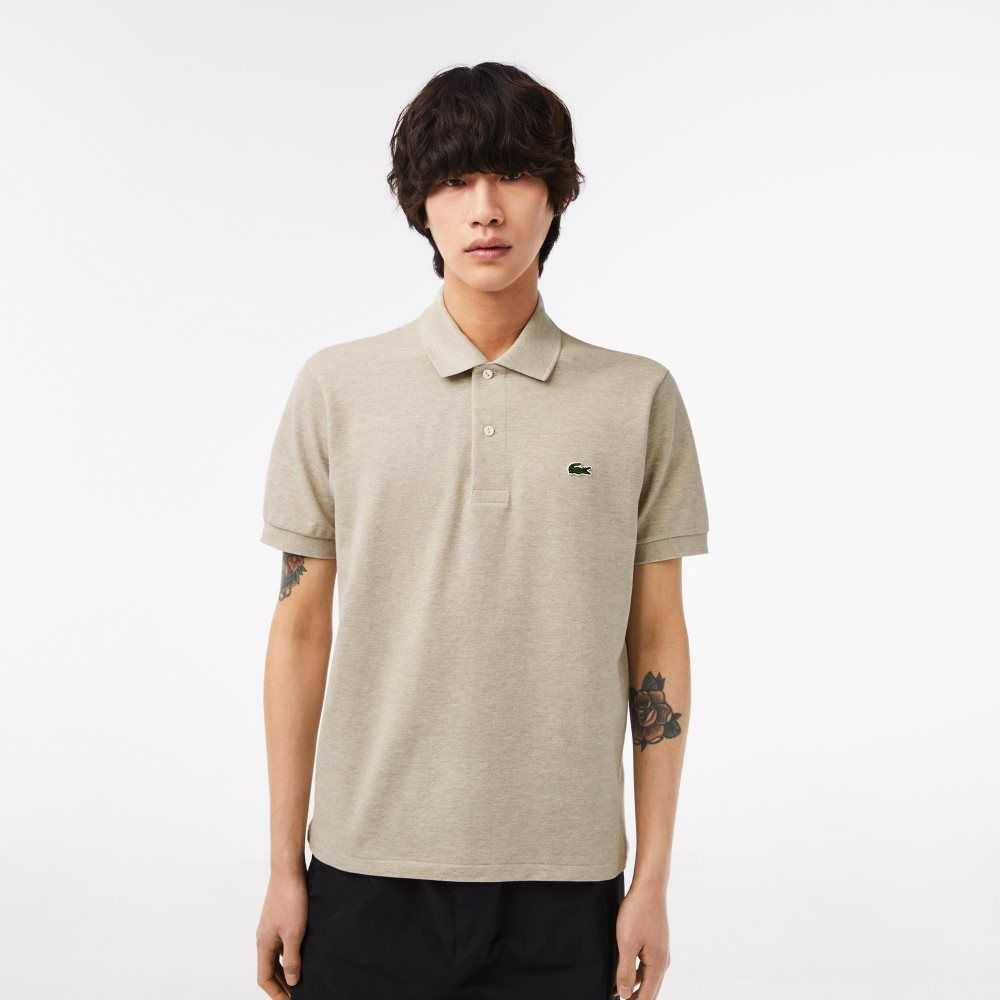 Lacoste Original L.12.12 Heathered Petit Pique Algodon Beige | 8723-BJQKD