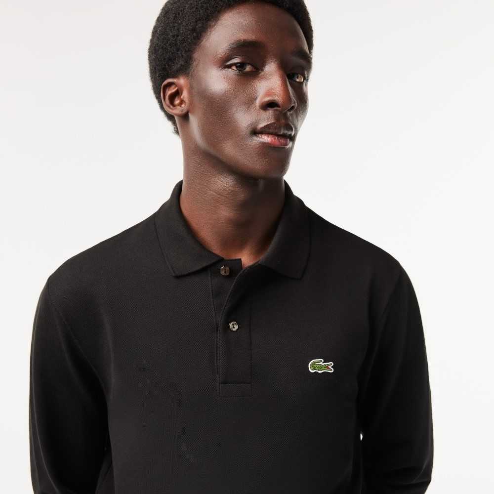 Lacoste Original L.12.12 Long Sleeve Algodon Negras | 2870-ZQXBK