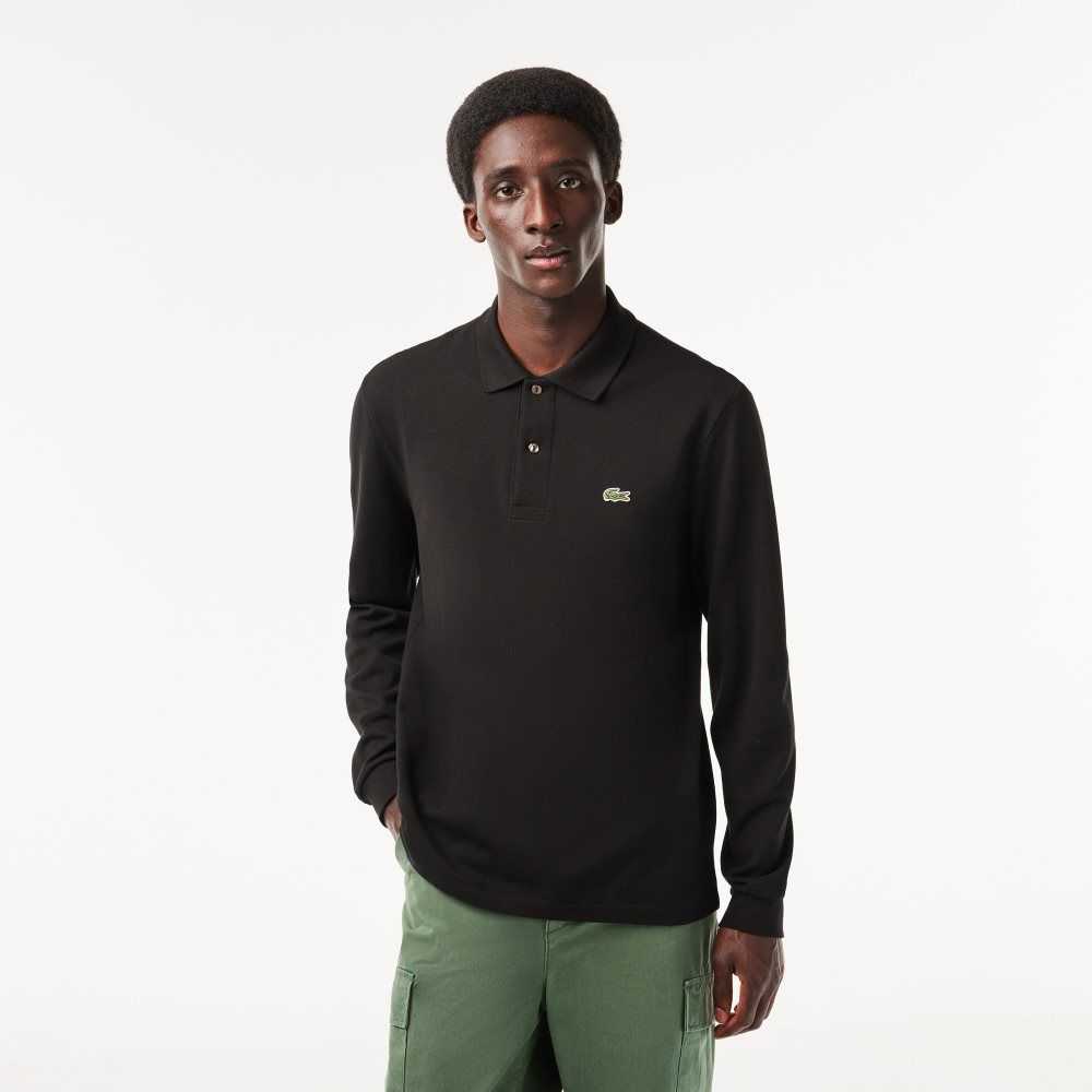 Lacoste Original L.12.12 Long Sleeve Algodon Negras | 2870-ZQXBK