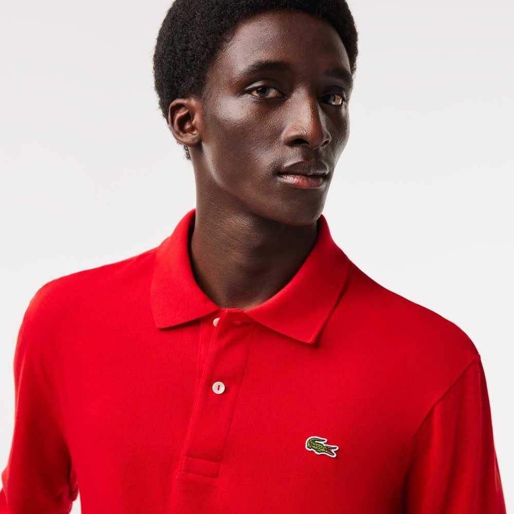 Lacoste Original L.12.12 Long Sleeve Algodon Rojas | 4759-BIVKR