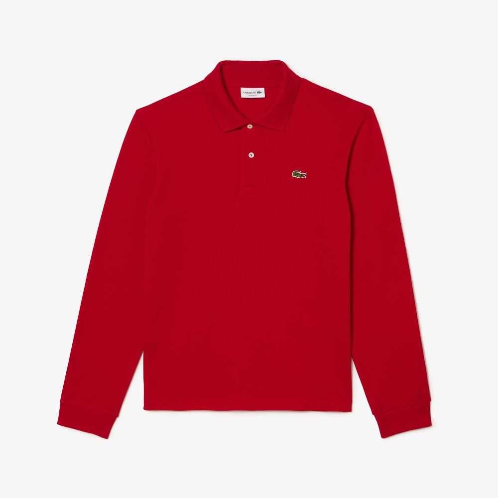 Lacoste Original L.12.12 Long Sleeve Algodon Rojas | 4759-BIVKR