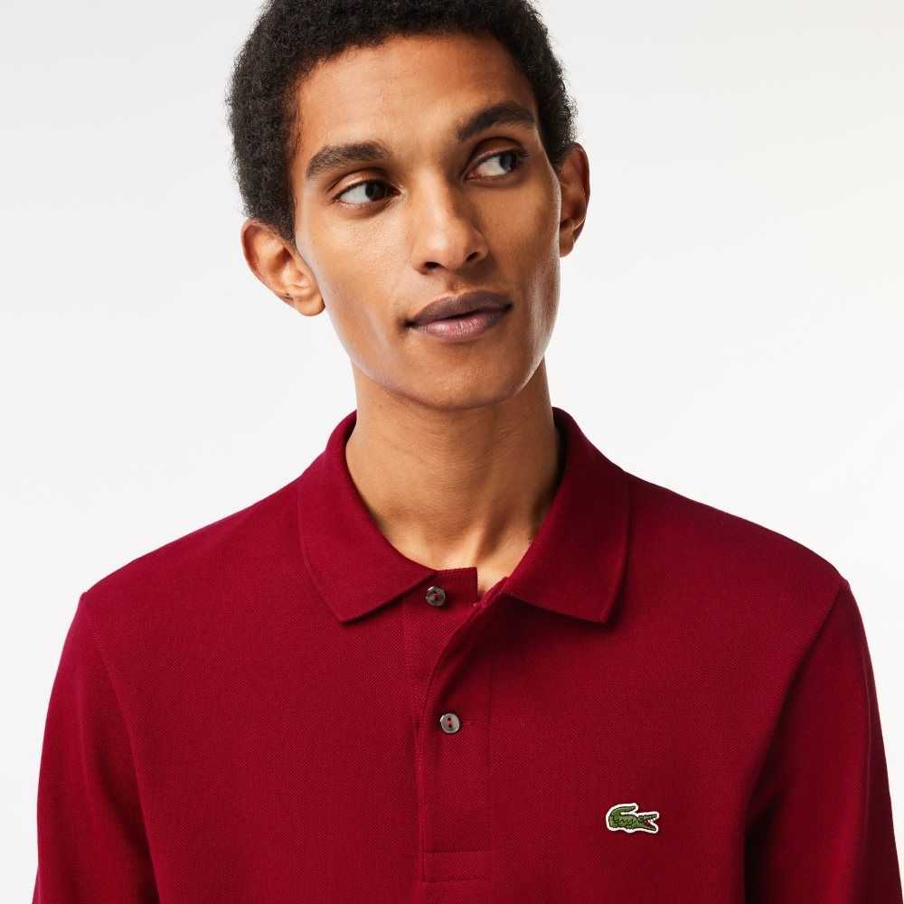 Lacoste Original L.12.12 Long Sleeve Algodon Burdeos | 5386-BHYCL