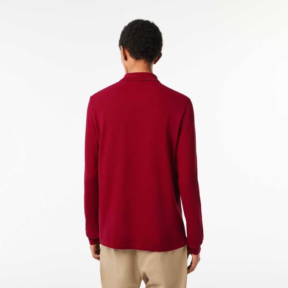 Lacoste Original L.12.12 Long Sleeve Algodon Burdeos | 5386-BHYCL