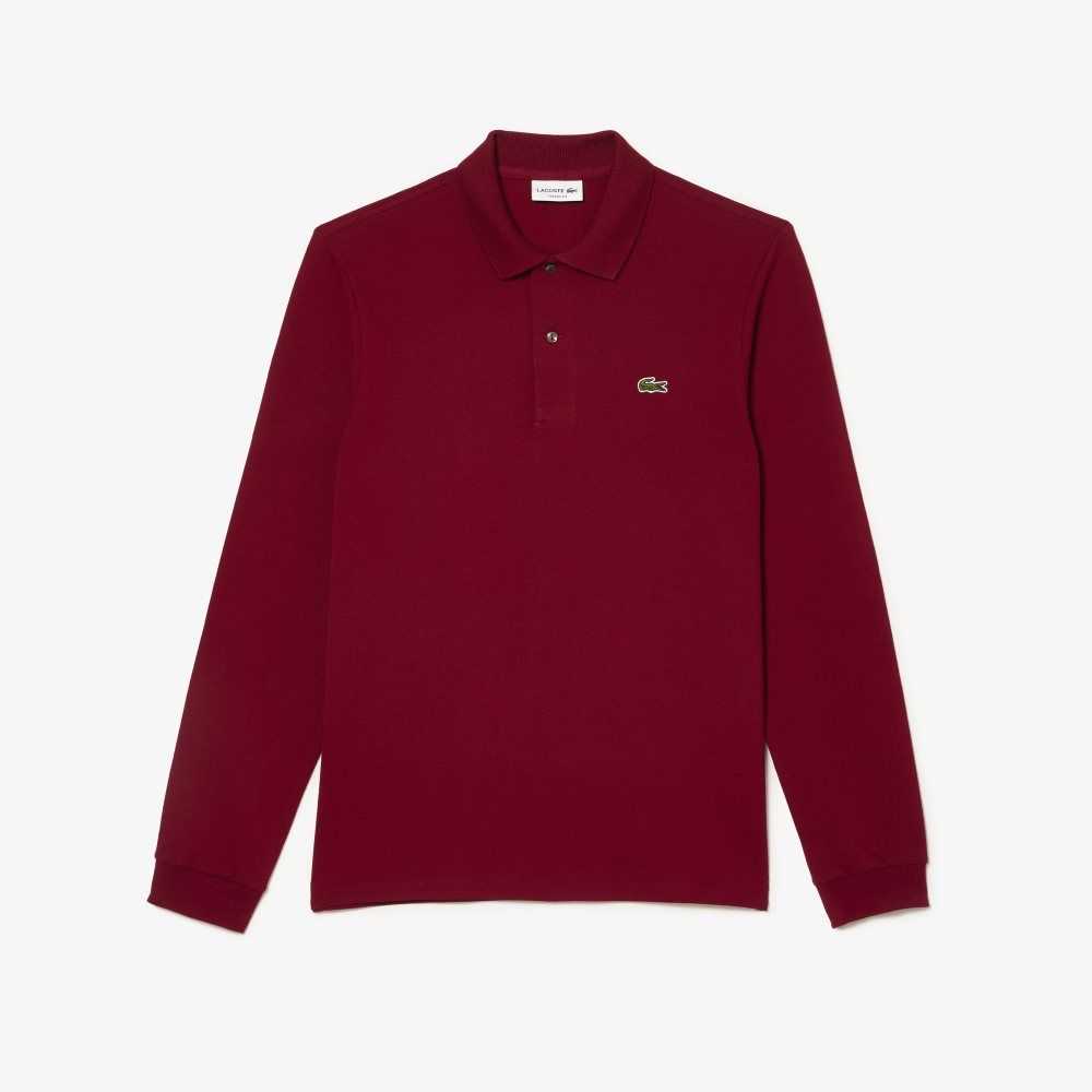 Lacoste Original L.12.12 Long Sleeve Algodon Burdeos | 5386-BHYCL