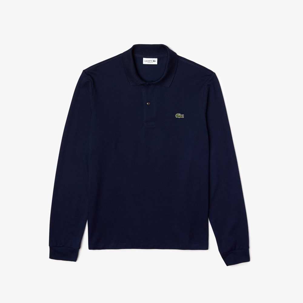 Lacoste Original L.12.12 Long Sleeve Algodon Azul Marino Azules | 6012-KXTER