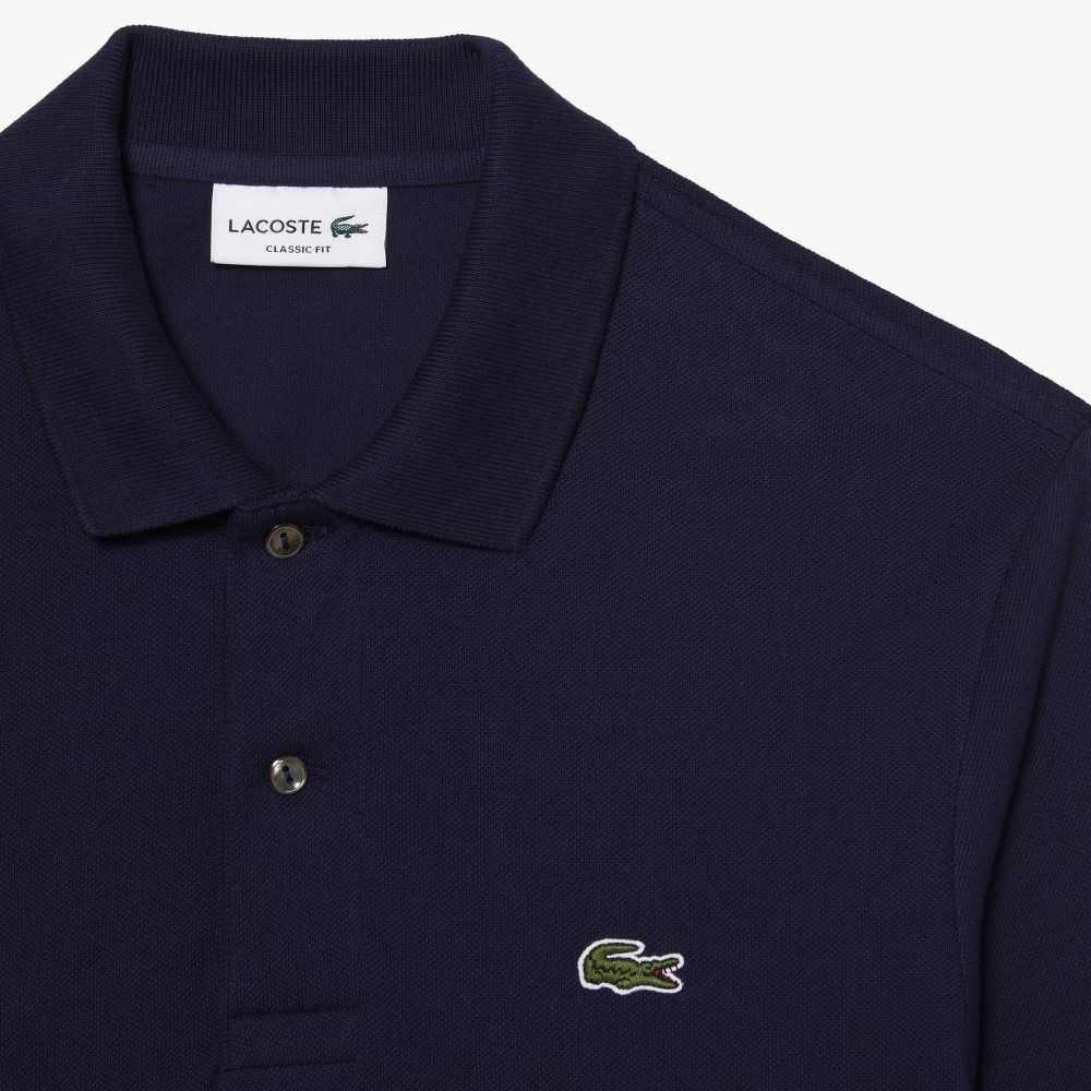 Lacoste Original L.12.12 Long Sleeve Algodon Azul Marino Azules | 6012-KXTER