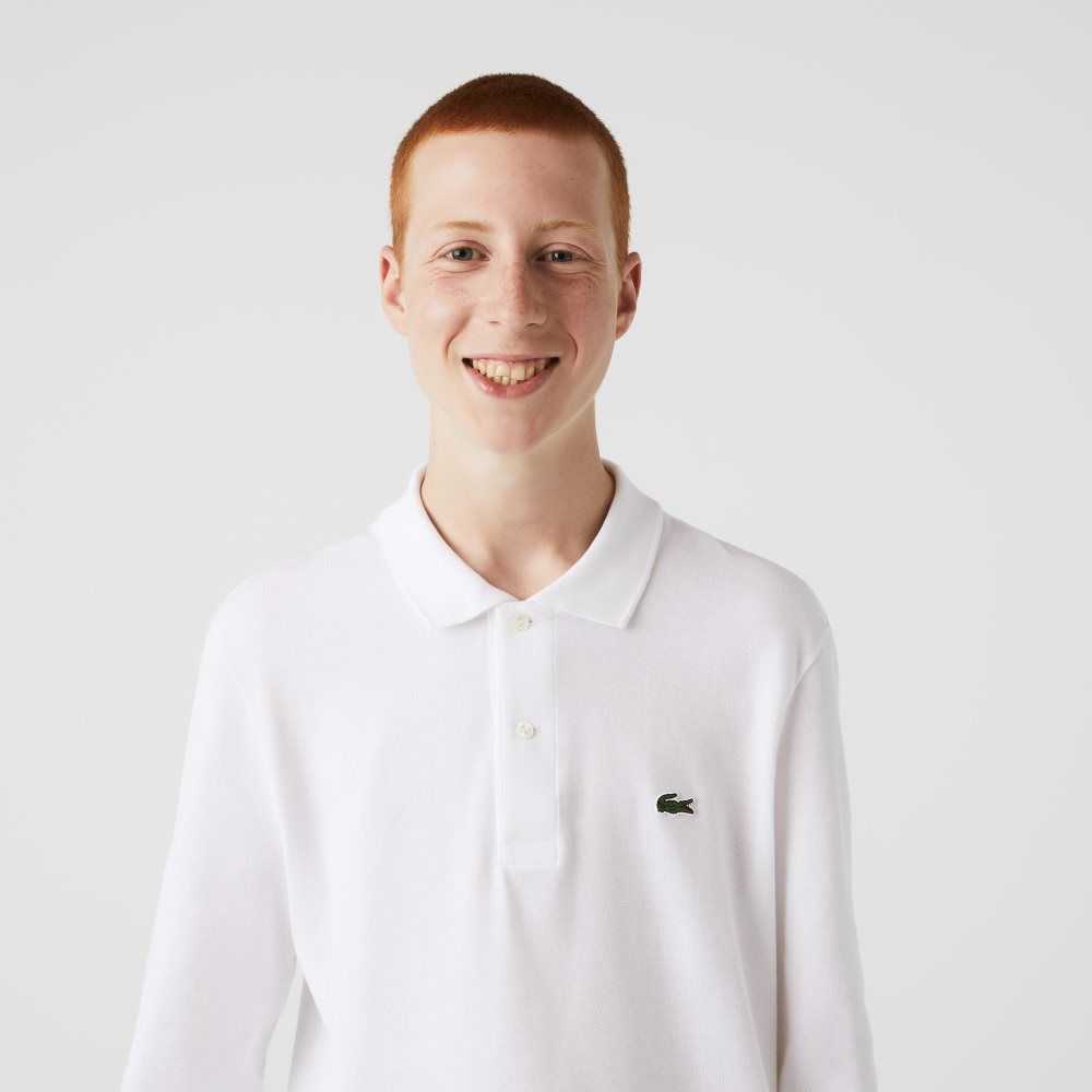 Lacoste Original L.12.12 Long Sleeve Algodon Blancas | 9167-PXDJG