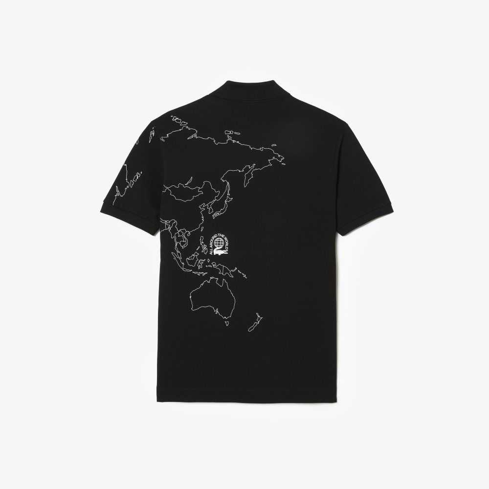 Lacoste Original L.12.12 Planisphere Negras | 5809-YSJFB