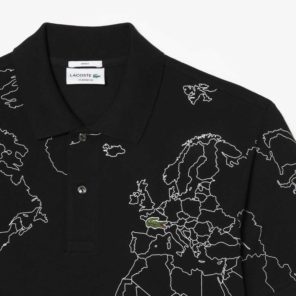 Lacoste Original L.12.12 Planisphere Negras | 5809-YSJFB