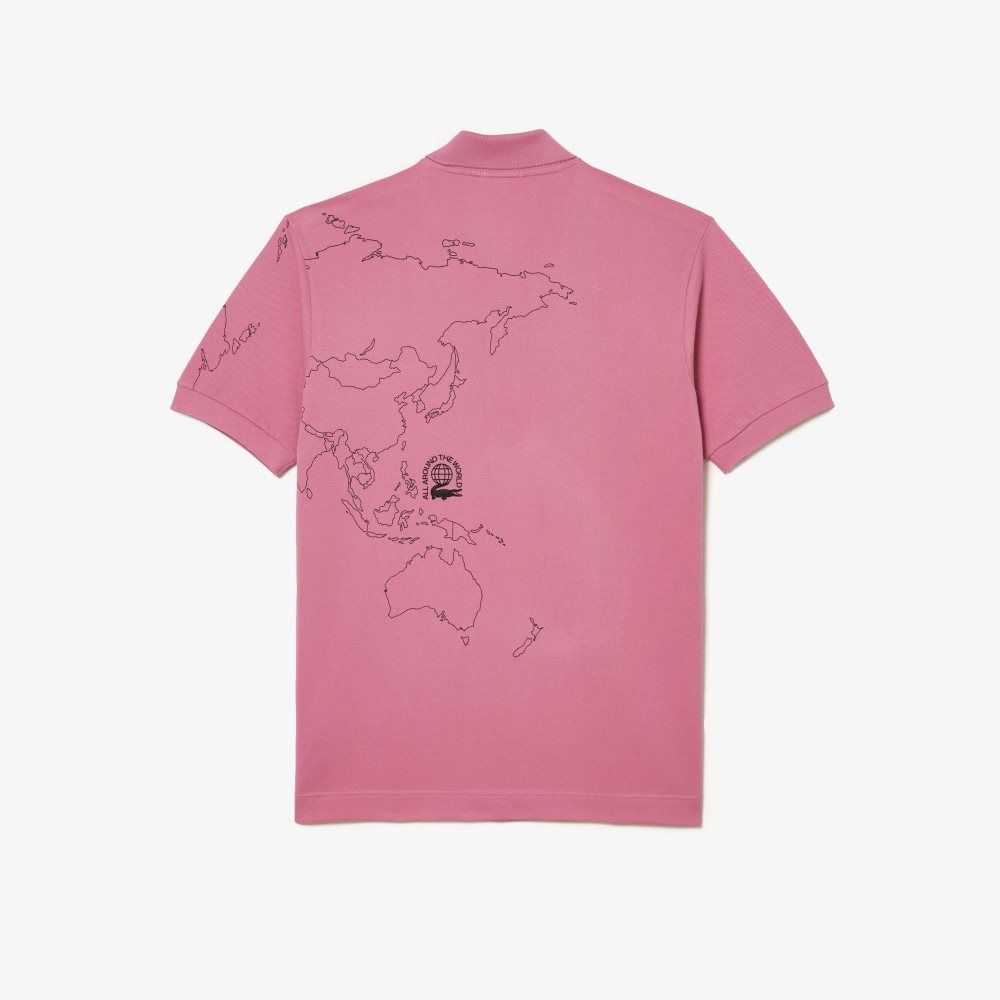 Lacoste Original L.12.12 Planisphere Rosas | 9042-MDSYX