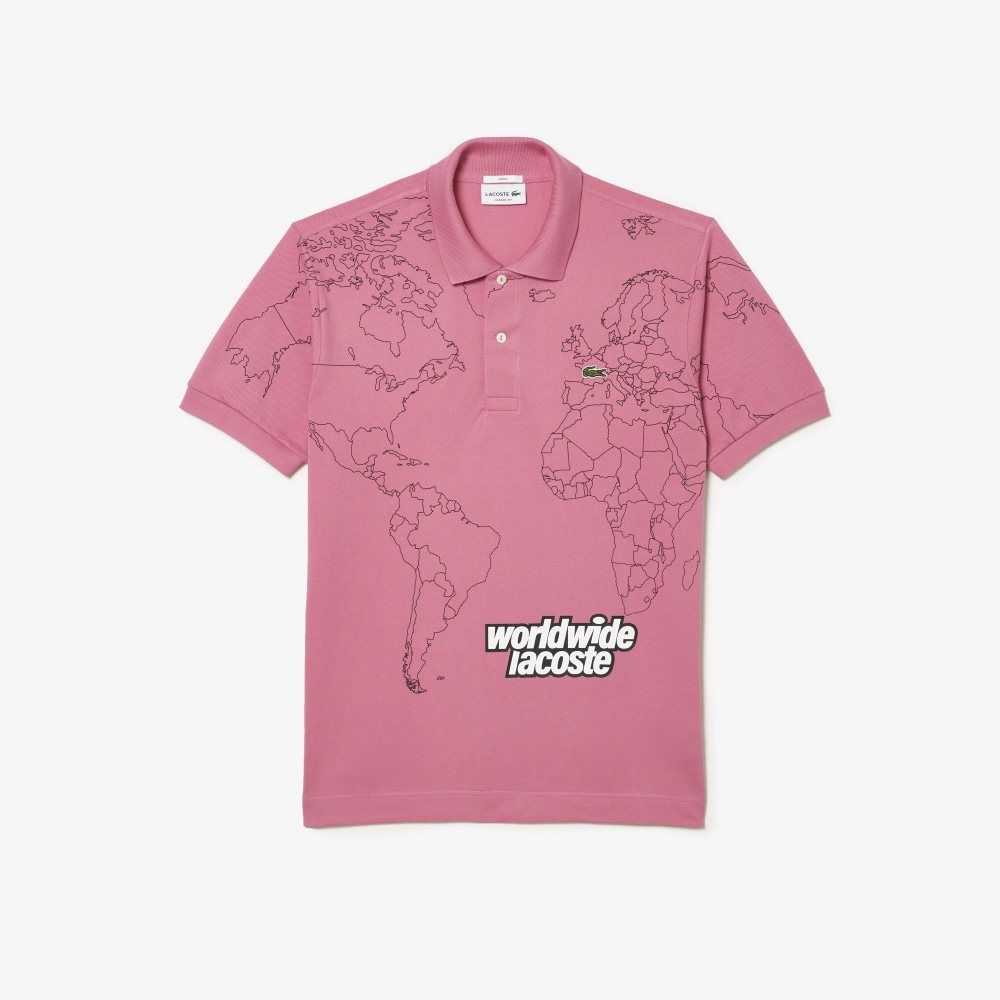 Lacoste Original L.12.12 Planisphere Rosas | 9042-MDSYX