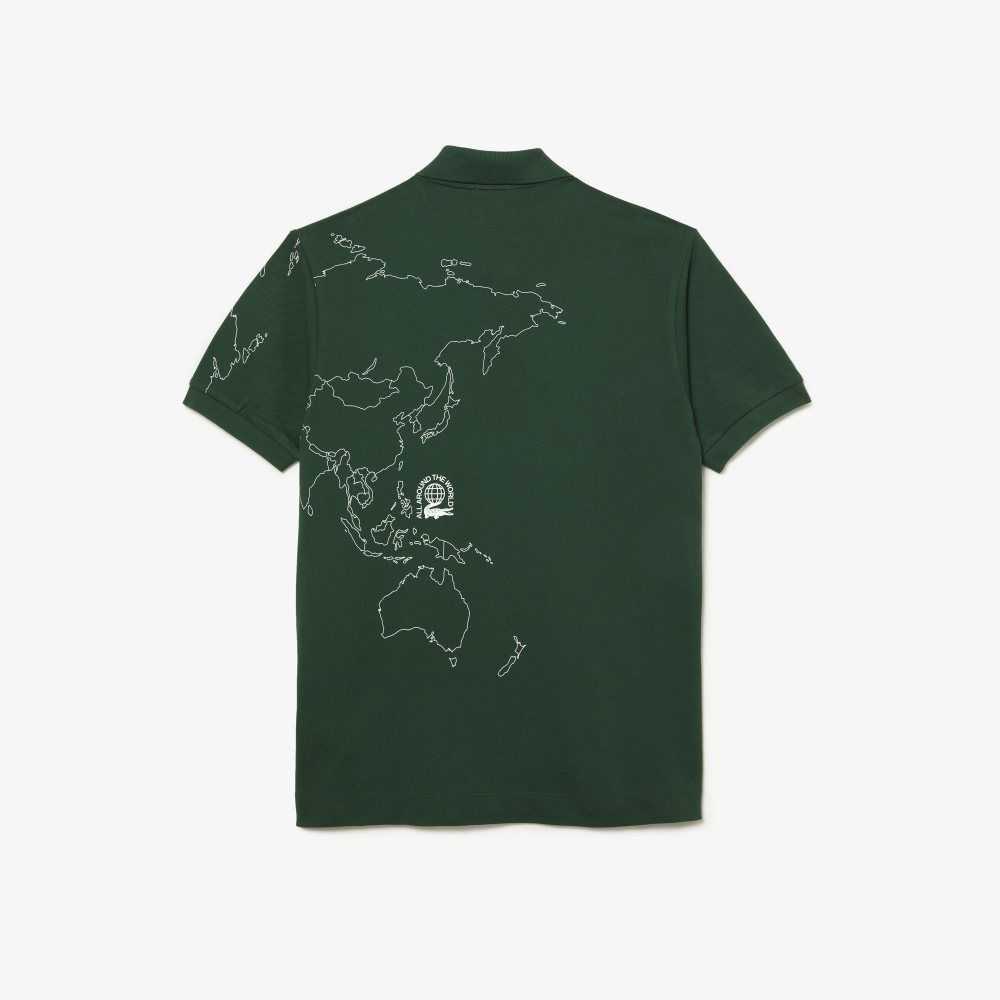 Lacoste Original L.12.12 Planisphere Verde | 2916-BUEGY