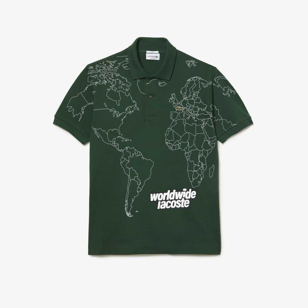 Lacoste Original L.12.12 Planisphere Verde | 2916-BUEGY