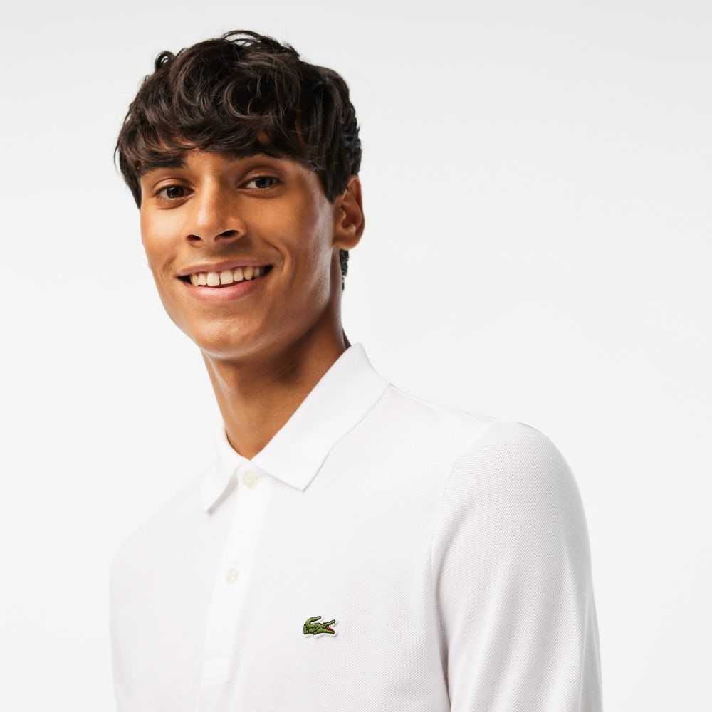 Lacoste Original L.12.12 Slim Fit Long Sleeve Blancas | 5986-CDAOP