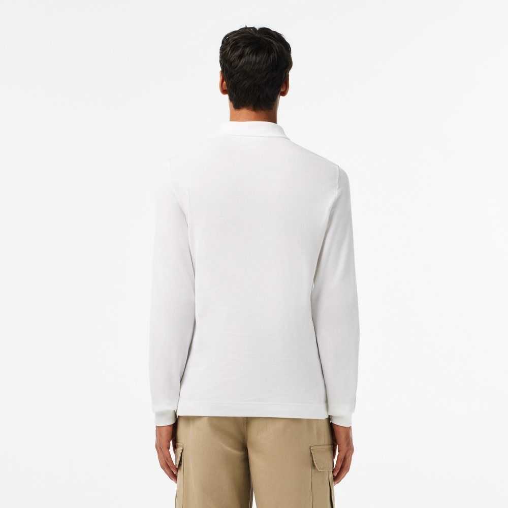 Lacoste Original L.12.12 Slim Fit Long Sleeve Blancas | 5986-CDAOP