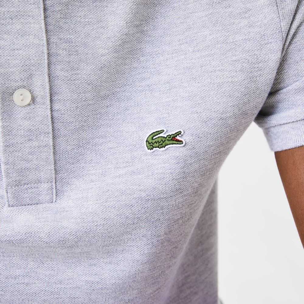 Lacoste Original L.12.12 Slim Fit Petit Pique Algodon Gris | 0158-WXBJP