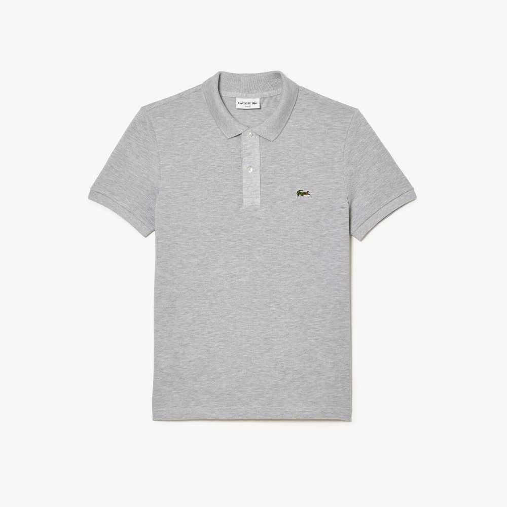 Lacoste Original L.12.12 Slim Fit Petit Pique Algodon Gris | 0158-WXBJP