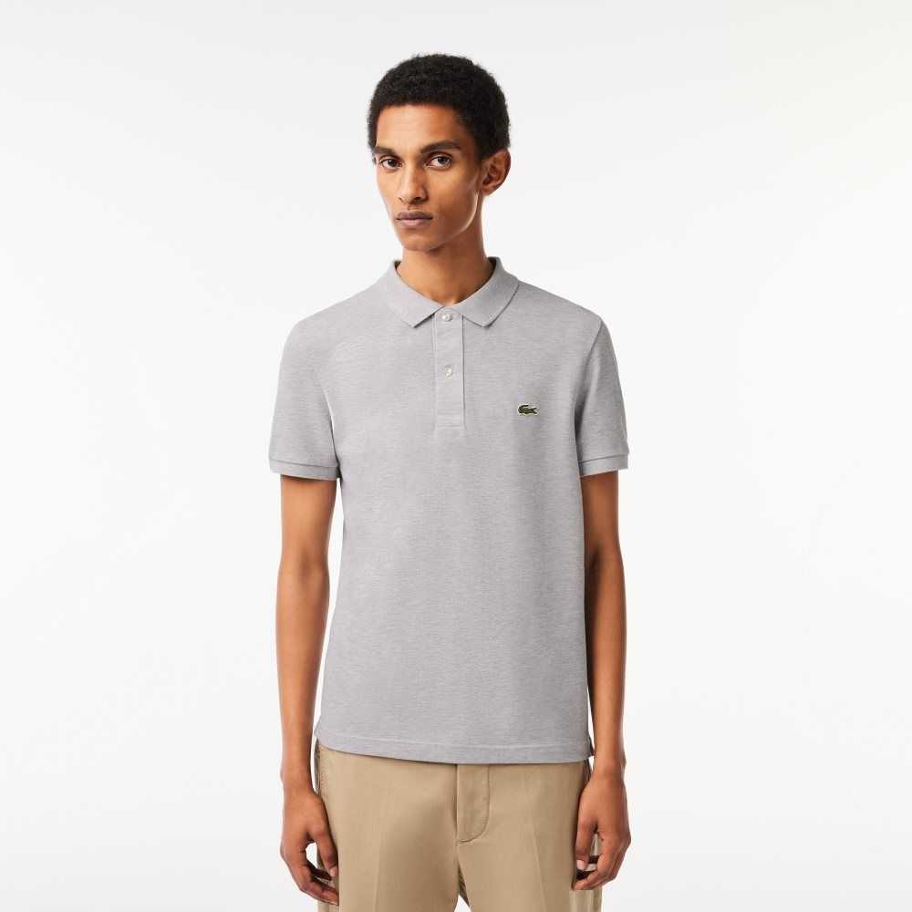 Lacoste Original L.12.12 Slim Fit Petit Pique Algodon Gris | 0158-WXBJP