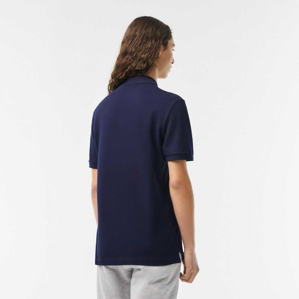 Lacoste Original L.12.12 Slim Fit Petit Pique Algodon Azul Marino Azules | 0379-OJWLC