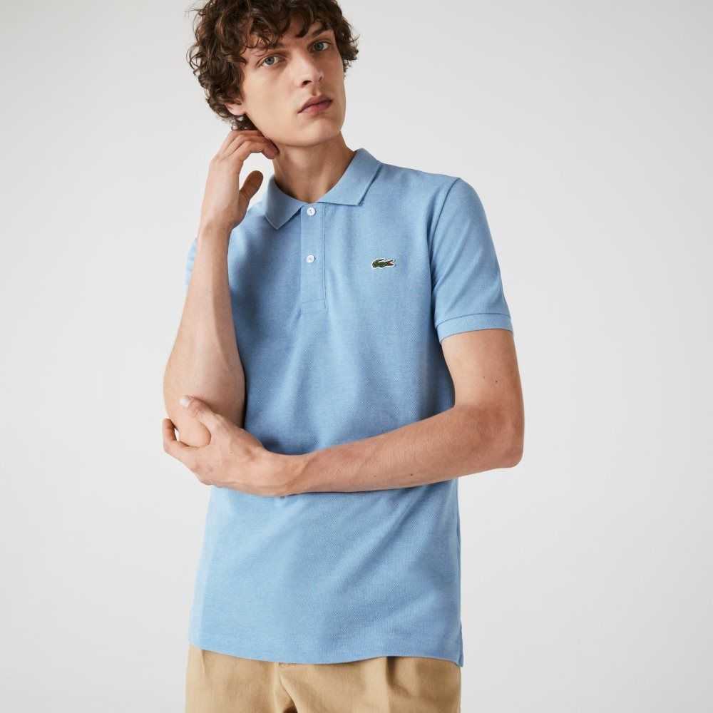 Lacoste Original L.12.12 Slim Fit Petit Pique Algodon Azules | 0985-LIVTB