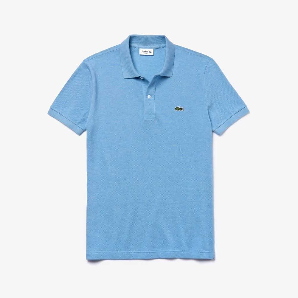 Lacoste Original L.12.12 Slim Fit Petit Pique Algodon Azules | 0985-LIVTB