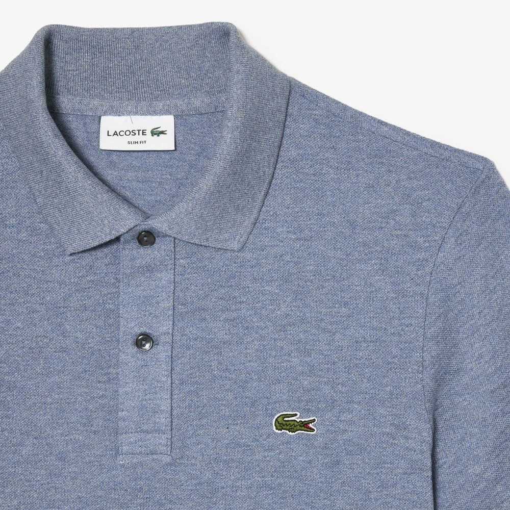 Lacoste Original L.12.12 Slim Fit Petit Pique Algodon Azules | 1059-SBNCJ