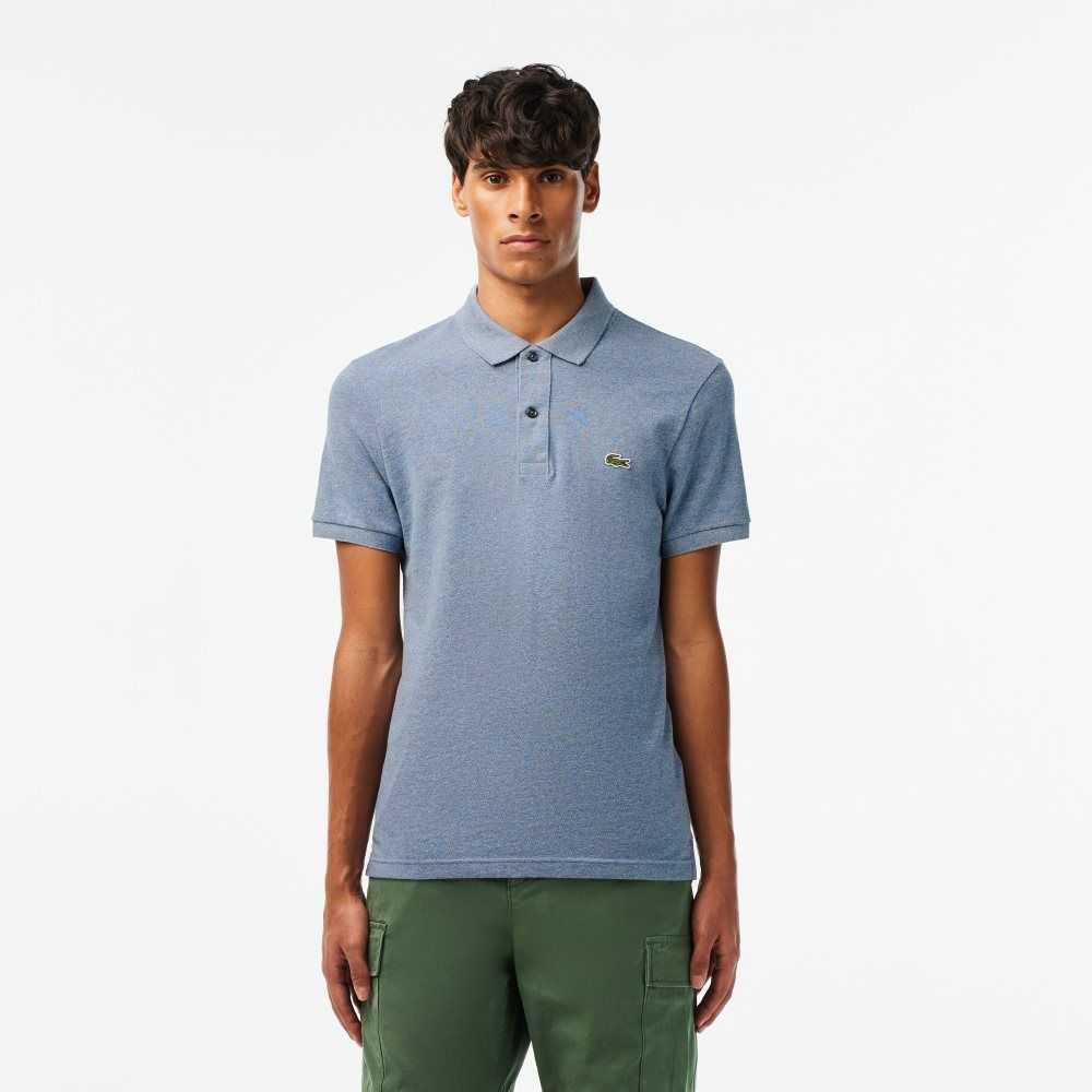 Lacoste Original L.12.12 Slim Fit Petit Pique Algodon Azules | 1059-SBNCJ