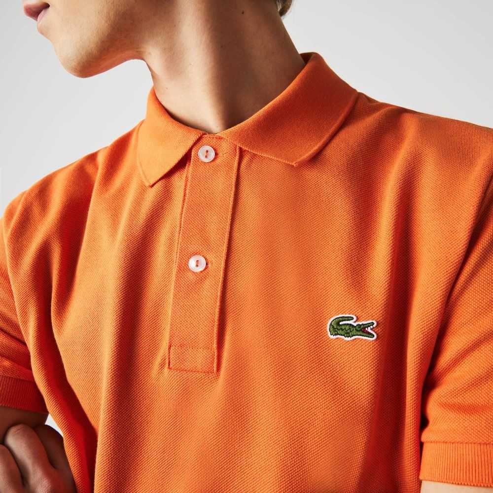 Lacoste Original L.12.12 Slim Fit Petit Pique Algodon Naranjas | 1249-GYMFV