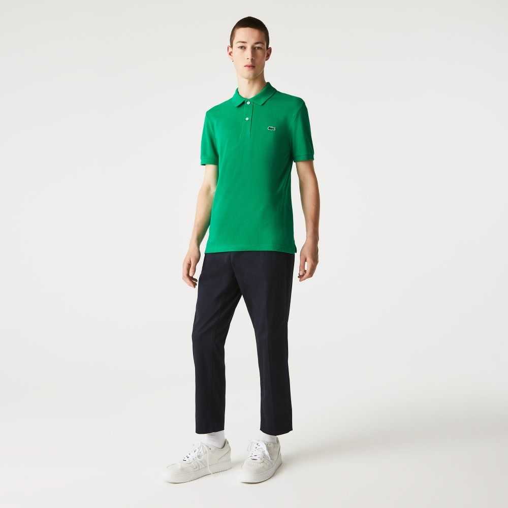 Lacoste Original L.12.12 Slim Fit Petit Pique Algodon Verde | 1384-PDGBF