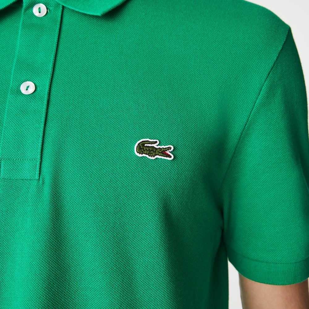 Lacoste Original L.12.12 Slim Fit Petit Pique Algodon Verde | 1384-PDGBF