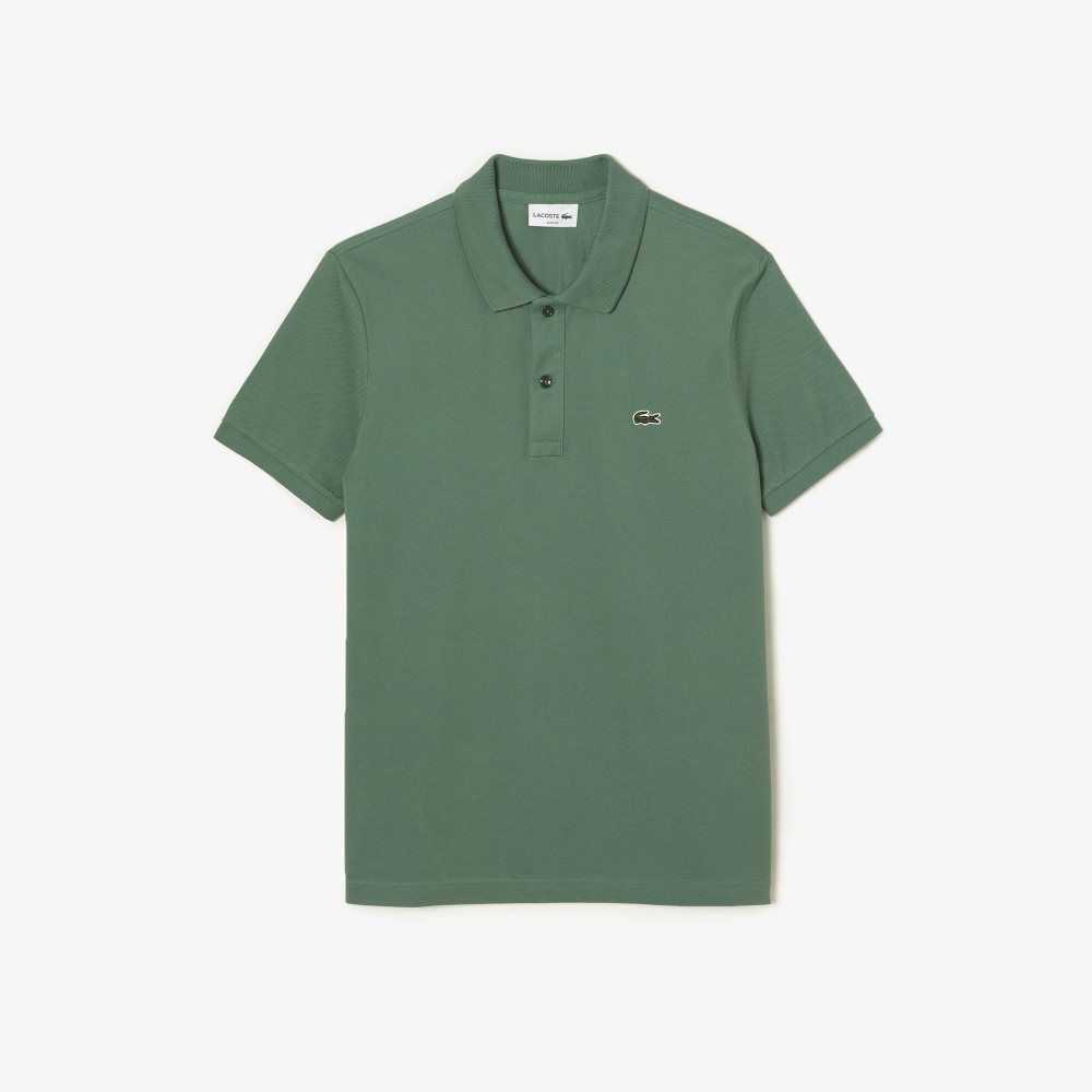 Lacoste Original L.12.12 Slim Fit Petit Pique Algodon Kaki Verde | 1403-YNZSE