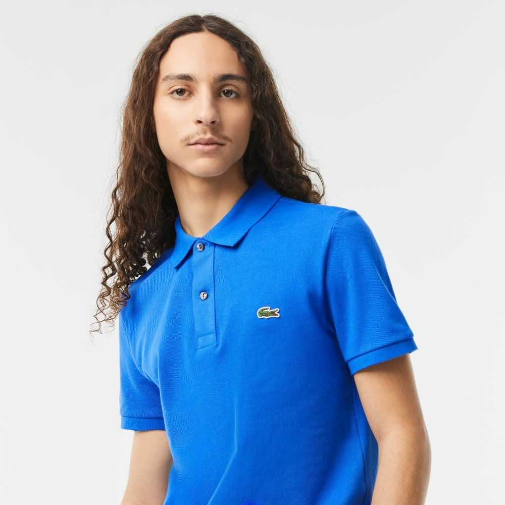 Lacoste Original L.12.12 Slim Fit Petit Pique Algodon Azules | 2706-NJXUO