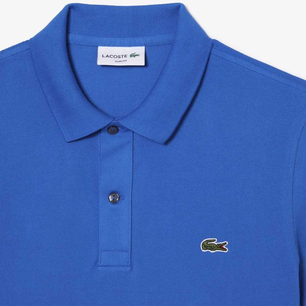 Lacoste Original L.12.12 Slim Fit Petit Pique Algodon Azules | 2706-NJXUO