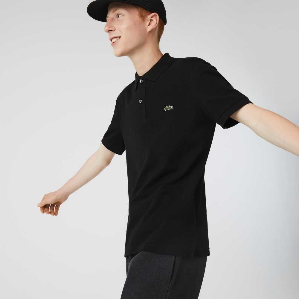 Lacoste Original L.12.12 Slim Fit Petit Pique Algodon Negras | 2854-ARQJY