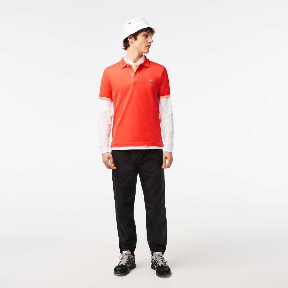 Lacoste Original L.12.12 Slim Fit Petit Pique Algodon Naranjas | 2938-CJZGF