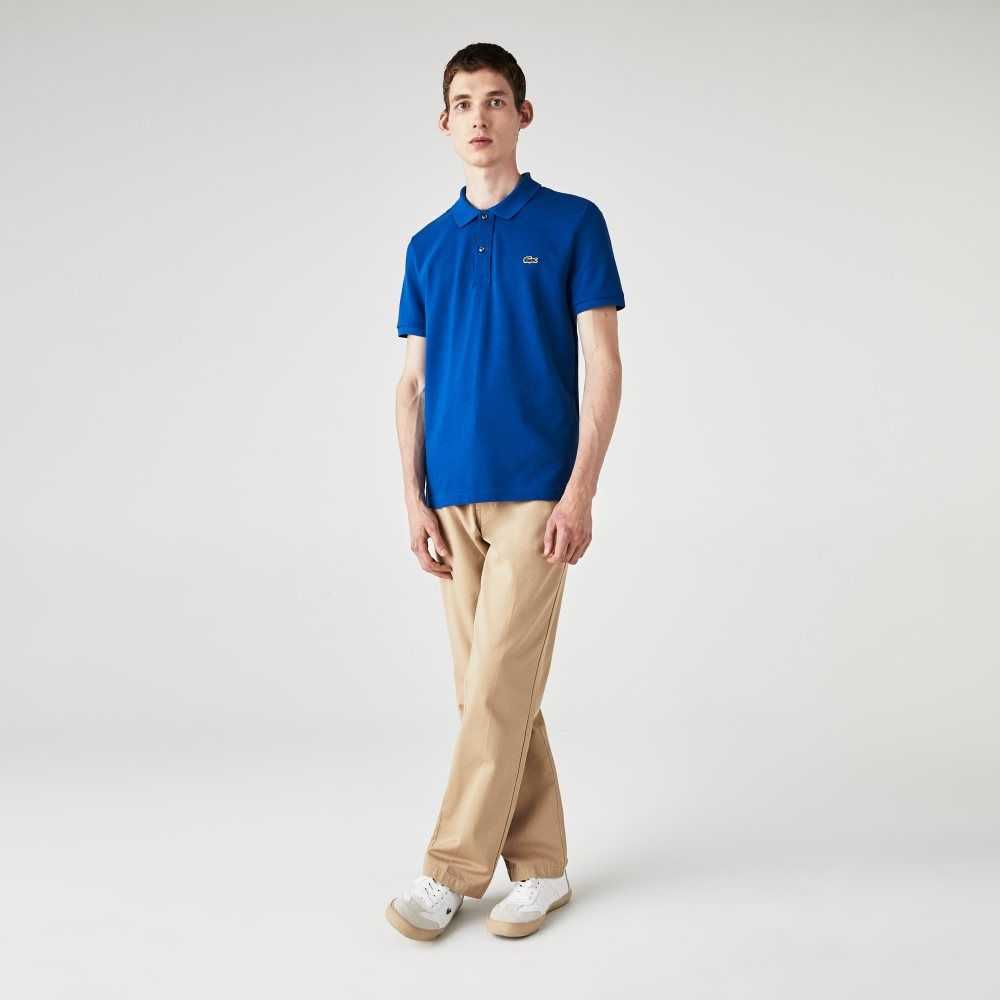 Lacoste Original L.12.12 Slim Fit Petit Pique Algodon Azules | 2986-IUENC