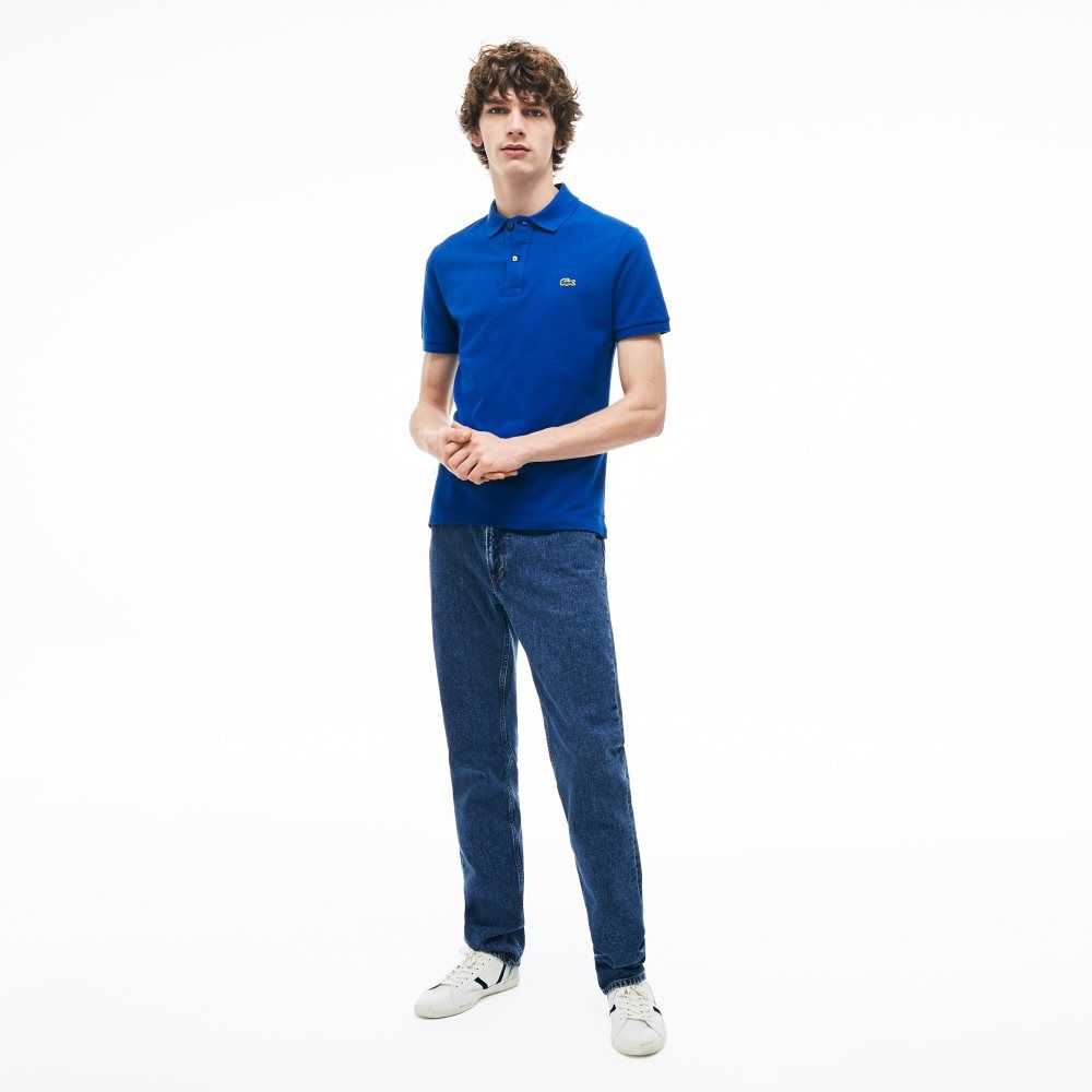 Lacoste Original L.12.12 Slim Fit Petit Pique Algodon Azules | 2986-IUENC