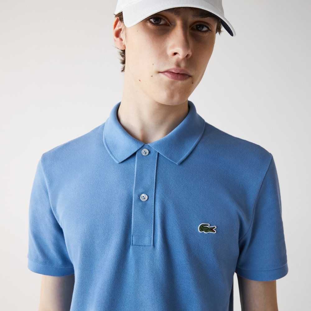 Lacoste Original L.12.12 Slim Fit Petit Pique Algodon Azules | 3625-GNDYR