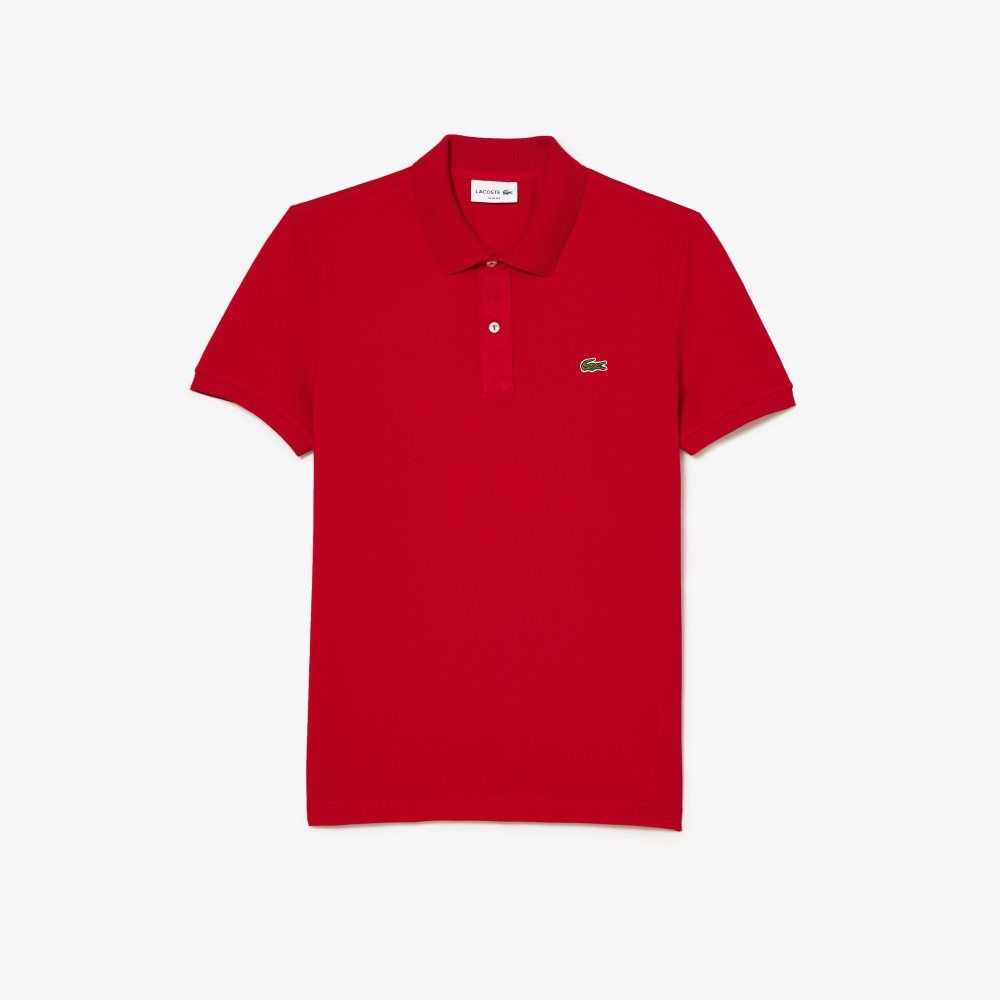 Lacoste Original L.12.12 Slim Fit Petit Pique Algodon Rojas | 3746-SYOCB