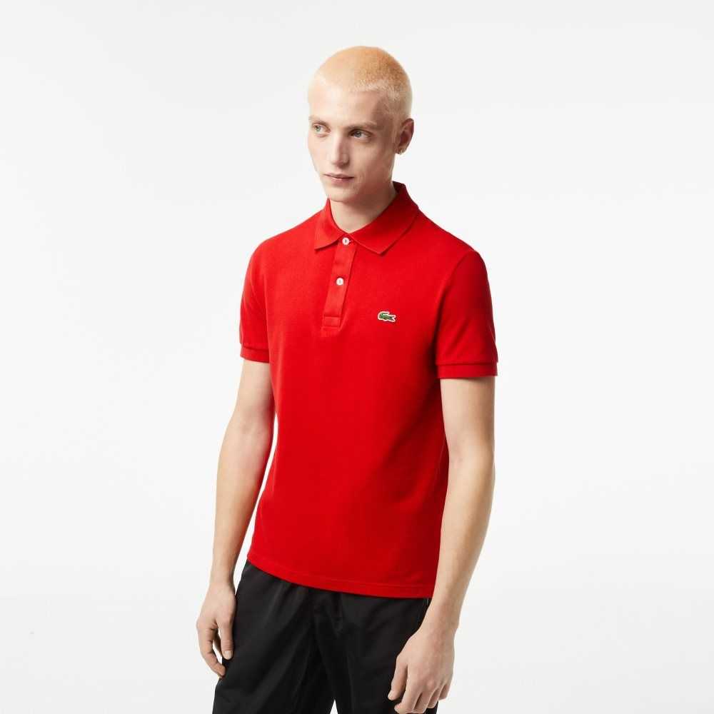 Lacoste Original L.12.12 Slim Fit Petit Pique Algodon Rojas | 3746-SYOCB