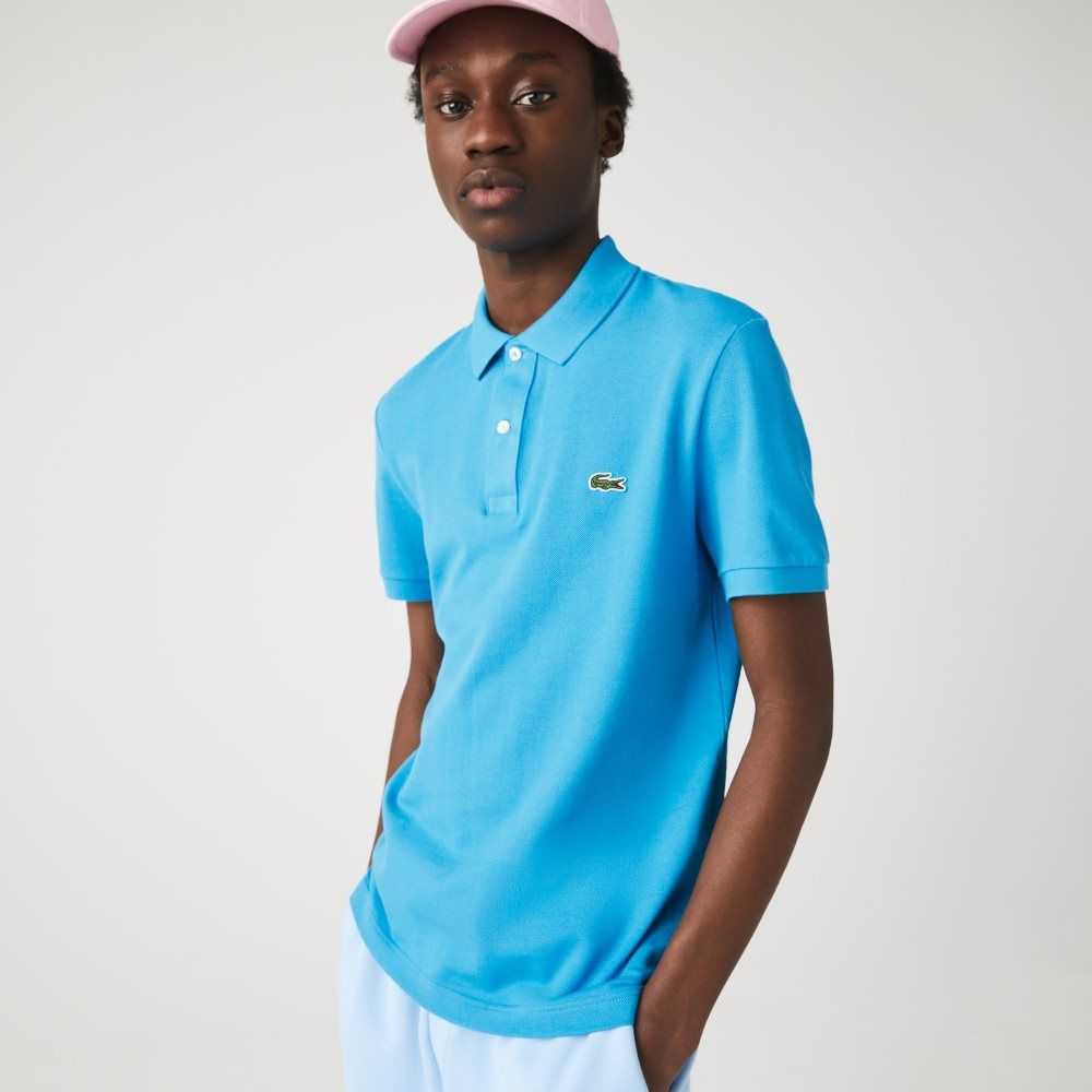 Lacoste Original L.12.12 Slim Fit Petit Pique Algodon Turquesa | 3854-CASHB