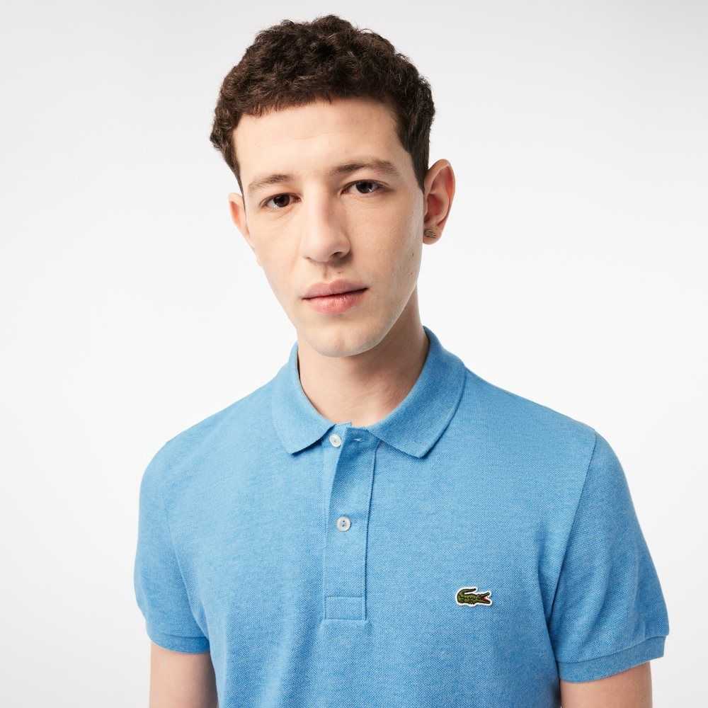 Lacoste Original L.12.12 Slim Fit Petit Pique Algodon Azules | 3891-AGBJI