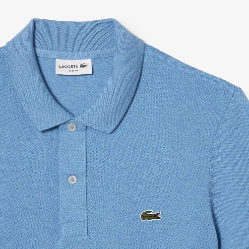 Lacoste Original L.12.12 Slim Fit Petit Pique Algodon Azules | 3891-AGBJI