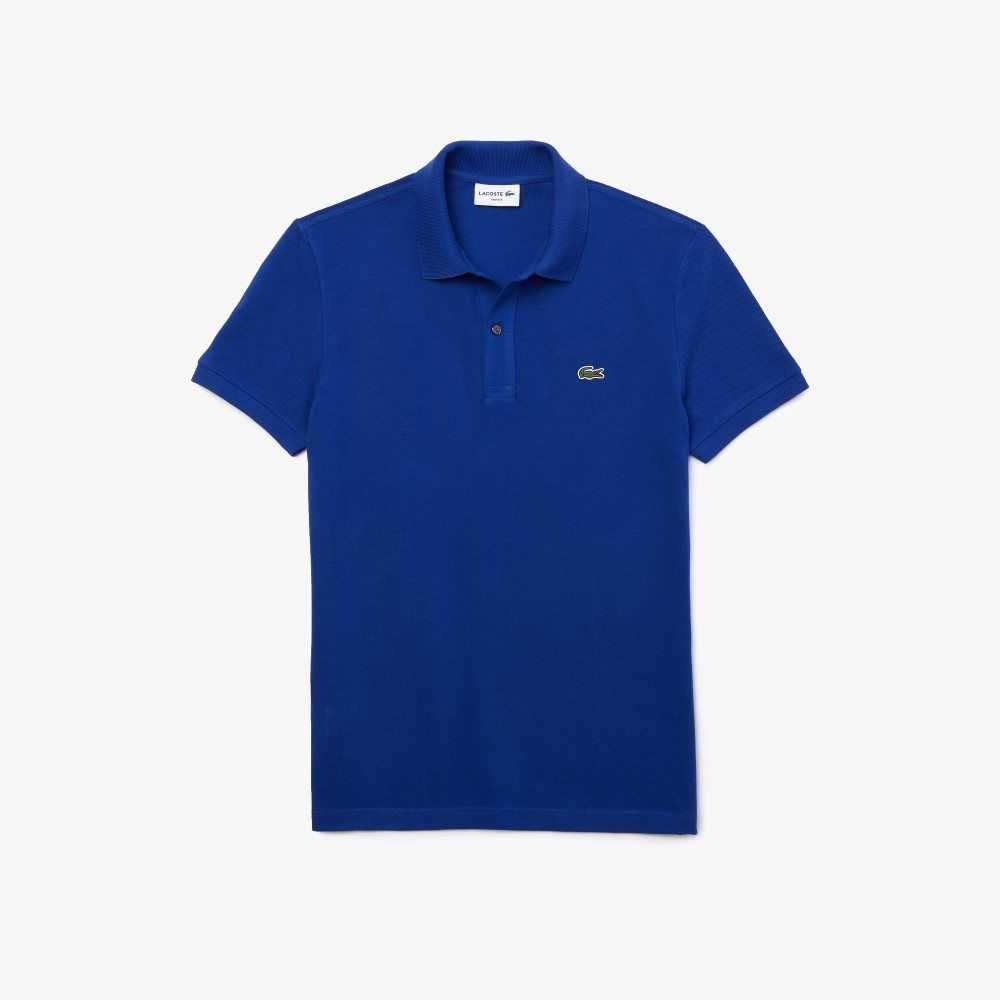 Lacoste Original L.12.12 Slim Fit Petit Pique Algodon Azules | 4613-NJQWS