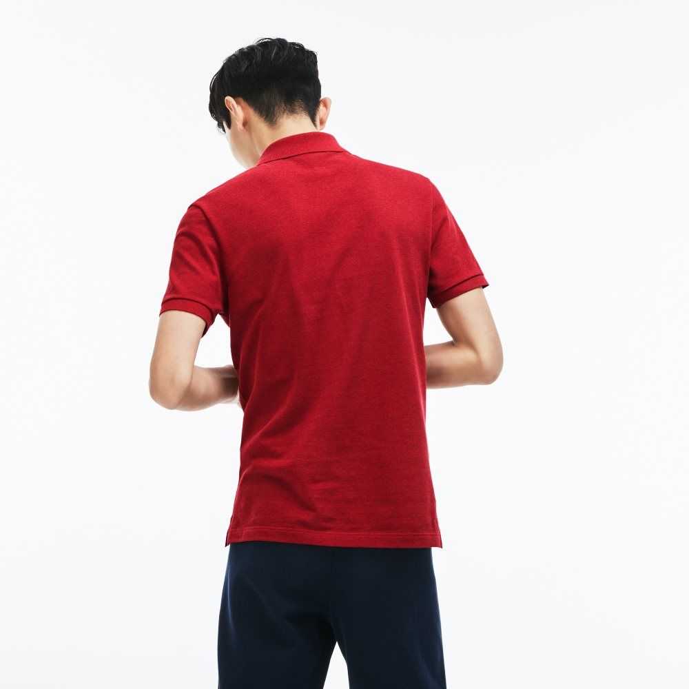 Lacoste Original L.12.12 Slim Fit Petit Pique Algodon Rojas | 5047-KLHJW