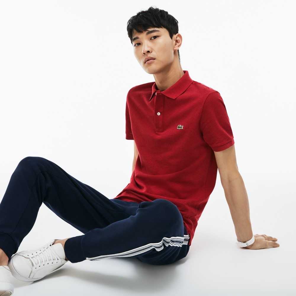 Lacoste Original L.12.12 Slim Fit Petit Pique Algodon Rojas | 5047-KLHJW